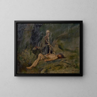 First death of Belov - Cyril Kutlik — framed artwork on a wall