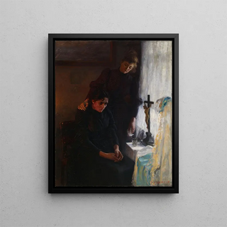 The grief of mothers - Dagmar Furuhjelm — framed artwork on a wall
