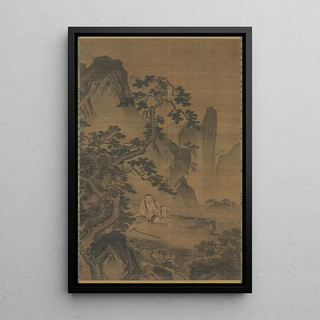 L'ermite Xu You resting near a stream - Dai Jin — framed artwork on a wall