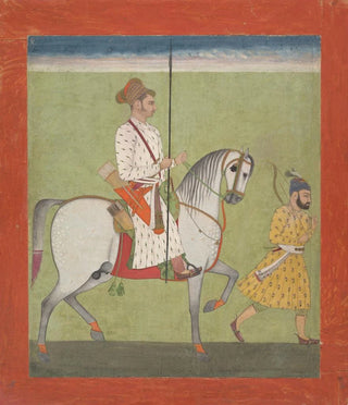 Jhujhar Singh on horseback - Dalchand — artwork view