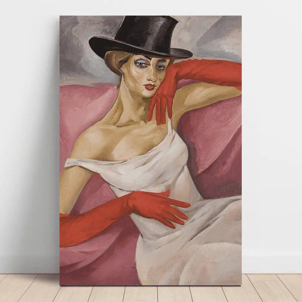 Reproduction of the painting Lady with a tall hat - Boris Grigoriev