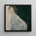 Lady in White - Gustav Klimt — framed artwork on a wall