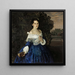 Lady in Blue Portrait of YeM Martynova - Konstantin Andreevich Somov — framed artwork on a wall