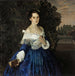 Lady in Blue Portrait of YeM Martynova - Konstantin Andreevich Somov — artwork view