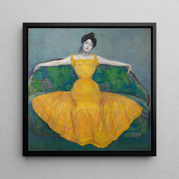 Dame in Yellow - Max Kurzweil — framed artwork on a wall