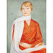 Reproduction of the painting Damen med den Vita Sjalen - Nils Dardel