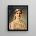 Portrait painting of Adeline Dudlay 1858-1934, member of the Comédie-Française in the role of Alcmène - Daniel Brard — framed artwork on a wall
