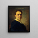 Portrait painting of Eugène Silvain 1851-1930, member of the Comédie-Française - Daniel Brard — framed artwork on a wall