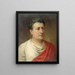 Portrait painting of Henri Maubant 1821-1902, member of the Comédie-Française in the role of Auguste in Cinna - Daniel Brard — framed artwork on a wall