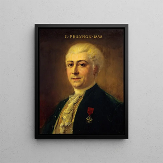 Portrait painting of Charles Prudhon 1843-1930, member of the Comédie-Française in stage costume - Daniel Brard — framed artwork on a wall