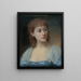 Portrait painting of Julia Bartet 1854-1941, member of the Comédie-Française in the role of Mlle du Vigean - Daniel Brard — framed artwork on a wall
