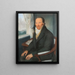 Portrait of a man sitting near a window - Daniel Caffé — framed artwork on a wall