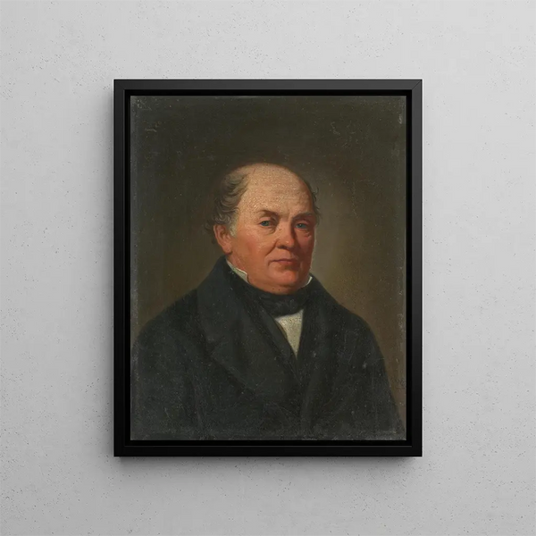 Portrait of the glass merchant Johann Spiegelhalder - Daniel Cornelius Gesell — framed artwork on a wall