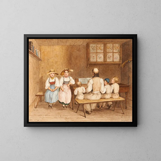 La Cabane du Giesbach - Daniel David Burgdorfer — framed artwork on a wall