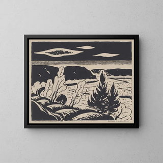 Hills along the Arkansas - Daniel Eichenfeld — framed artwork on a wall