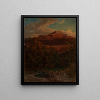 Le Kampenwand près de Prien - Daniel Fohr — framed artwork on a wall