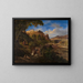 Château d'Eberstein near Gernsbach with a medieval hunt - Daniel Fohr — framed artwork on a wall