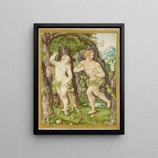 L'expulsion du paradis - Daniel Fröschl — framed artwork on a wall