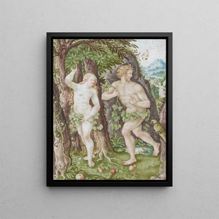 L'expulsion du paradis - Daniel Fröschl — framed artwork on a wall