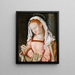 The Virgin in Prayer - Daniel Fröschl — framed artwork on a wall