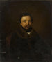 Portrait of a man wearing a fur-collared coat - Daniel Gevril — artwork view