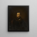 Portrait of a man wearing a fur-collared coat - Daniel Gevril — framed artwork on a wall