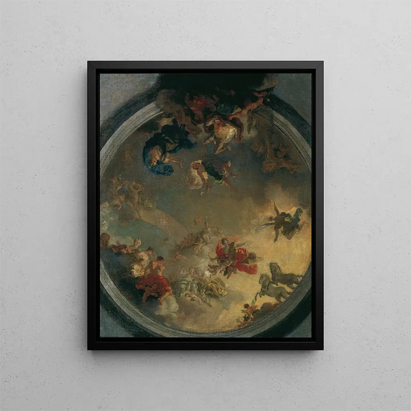 Allegory of dawn - Daniel Gran — framed artwork on a wall