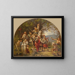 Prisonniers romains et germains - Daniel Hock — framed artwork on a wall