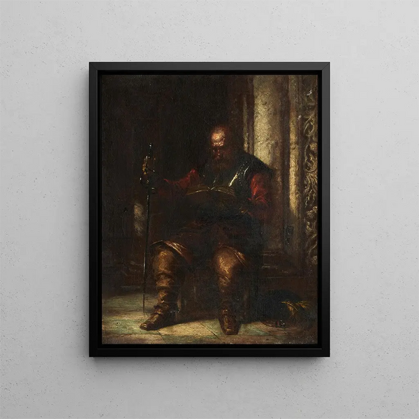 The Cromwellian - Daniel Huntington — framed artwork on a wall
