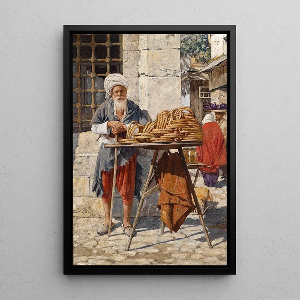 Reproduction of the painting Oriental Street Vendors - Daniel Israel