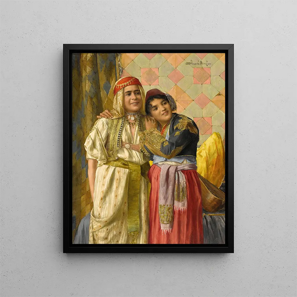 Sisters - Daniel Israel — framed artwork on a wall