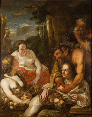 Mythological scene painting filling the cornucopia - Daniel Jacobs — artwork view