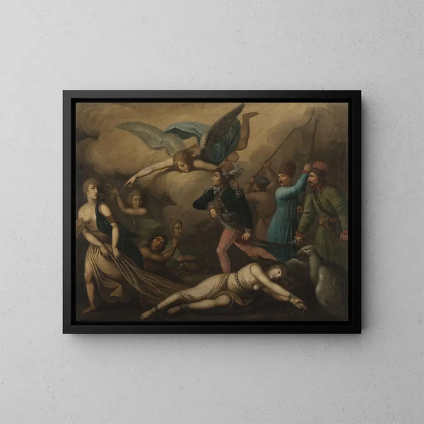 Allegory of Kociuszko - Daniel Kondratowicz — framed artwork on a wall