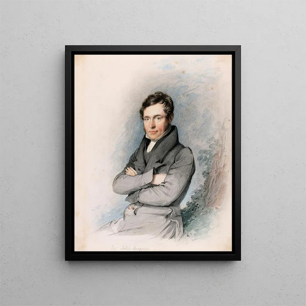 Portrait of John Maguire - Daniel Maclise — framed artwork on a wall