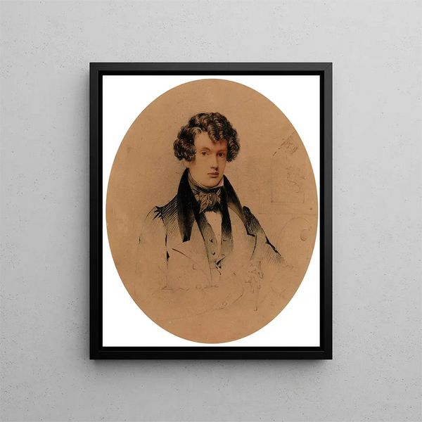 Autoportrait en frontispice des Mémoires de Daniel Maclise d'O'Driscoll, R.A. 1871 - Daniel Maclise — framed artwork on a wall