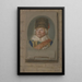 Bust of General Ziethen in a rectangular framed oval - Daniel Nikolaus Chodowiecki — framed artwork on a wall