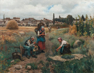 A Moment of Rest - Daniel Ridgway Knight — artwork view