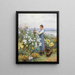 Chrysanthemums - Daniel Ridgway Knight — framed artwork on a wall