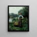 Girl by a Stream Flanders - Daniel Ridgway Knight — framed artwork on a wall