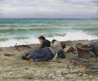 High tide at Étretat - Daniel Ridgway Knight — artwork view