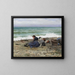 High tide at Étretat - Daniel Ridgway Knight — framed artwork on a wall