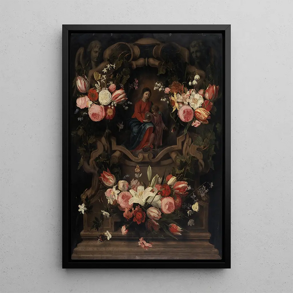 Reproduction of the painting Flower Garland with the Immaculate Conception - Daniel Seghers