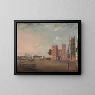 Palais de Lambeth vu de l'ouest - Daniel Turner — framed artwork on a wall