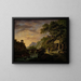 Landscape Arcadian Painting with Sunset - Daniël Dupré — framed artwork on a wall