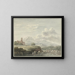 Italian Landscape Painting - Daniël Dupré — framed artwork on a wall