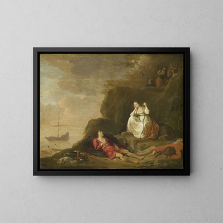 Théagène et Chariclée - Daniel Thivart — framed artwork on a wall