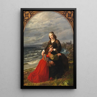 Les filles abandonnées du Grand Connétable Stig Andersen Hvide - Dankvart Dreyer — framed artwork on a wall