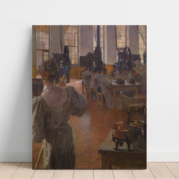 Reproduction of the painting in the coffee substitute factory - Carl Moll