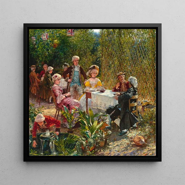 In the Summer House - Aleksander Gierymski — framed artwork on a wall