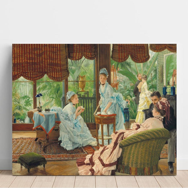 Reproduction of the painting in the greenhouse (Rivales) - James Tissot